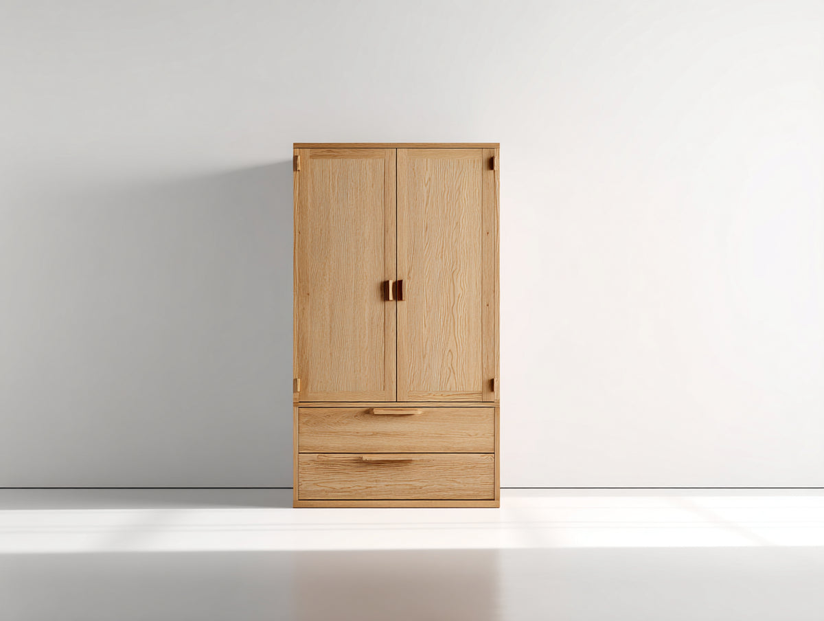 Armoire - Bois - 100 x 55 x 190 cm - Bois clair - Style moderne