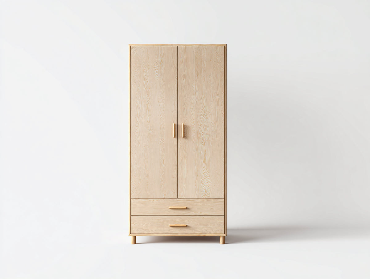 Armoire - Bois - 100 x 55 x 190 cm - Bois clair - Style scandinave