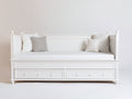 Canapé lit - Bois - Textile - 225 x 105 x 95 cm - Blanc - Style classique